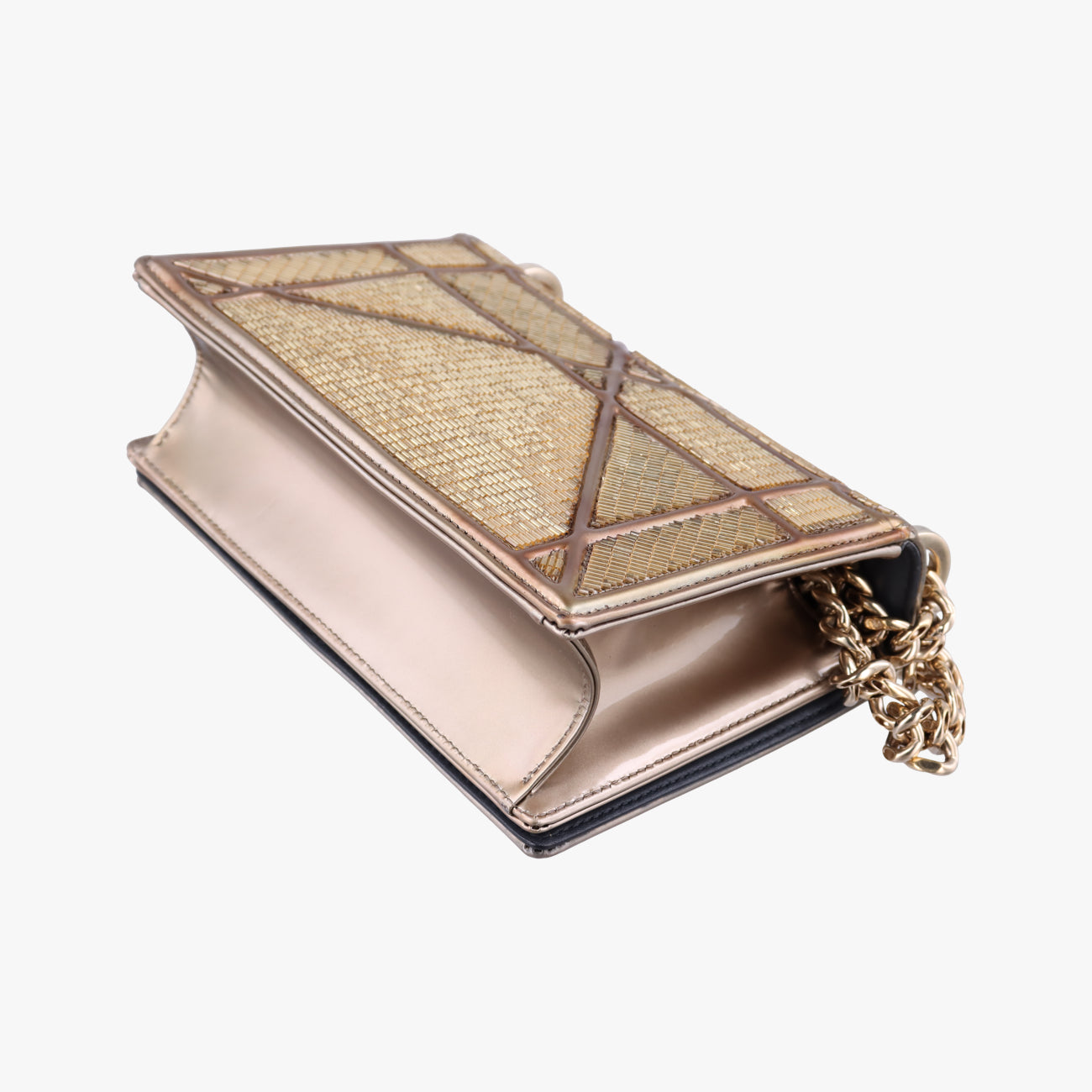 Diorama Golden Gold Beaded Metallic Leather 09-BO-1125