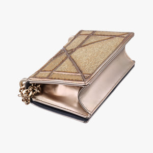Diorama Golden Gold Beaded Metallic Leather 09-BO-1125
