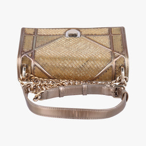 Diorama Golden Gold Beaded Metallic Leather 09-BO-1125