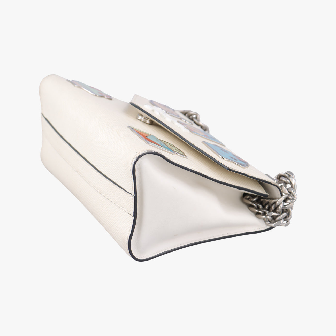 Monochrome Robot White SAFFIANO Leather 7/D