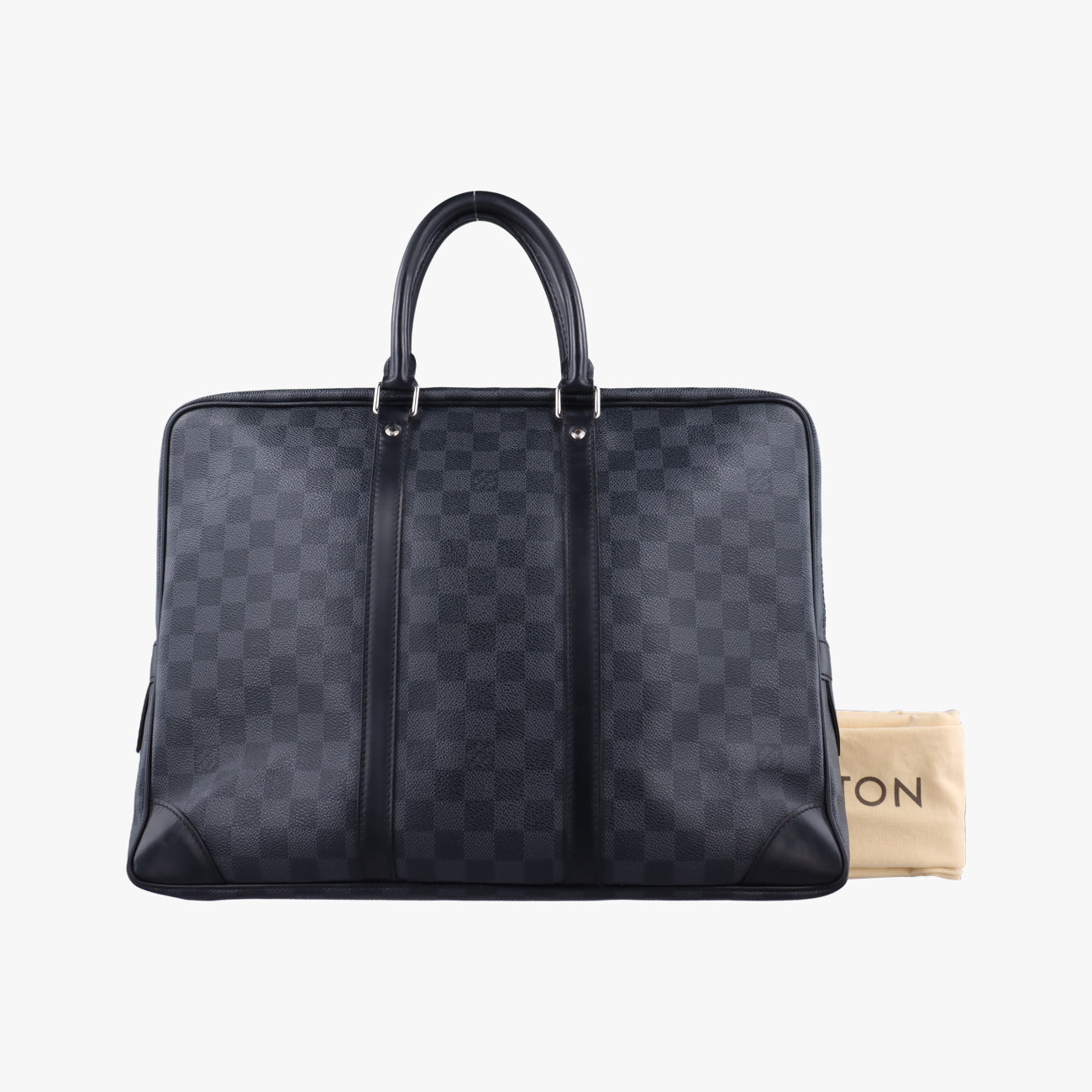 Porte Documents Voyage Noir Damier Graphite RI4123