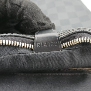 Porte Documents Voyage Noir Damier Graphite RI4123