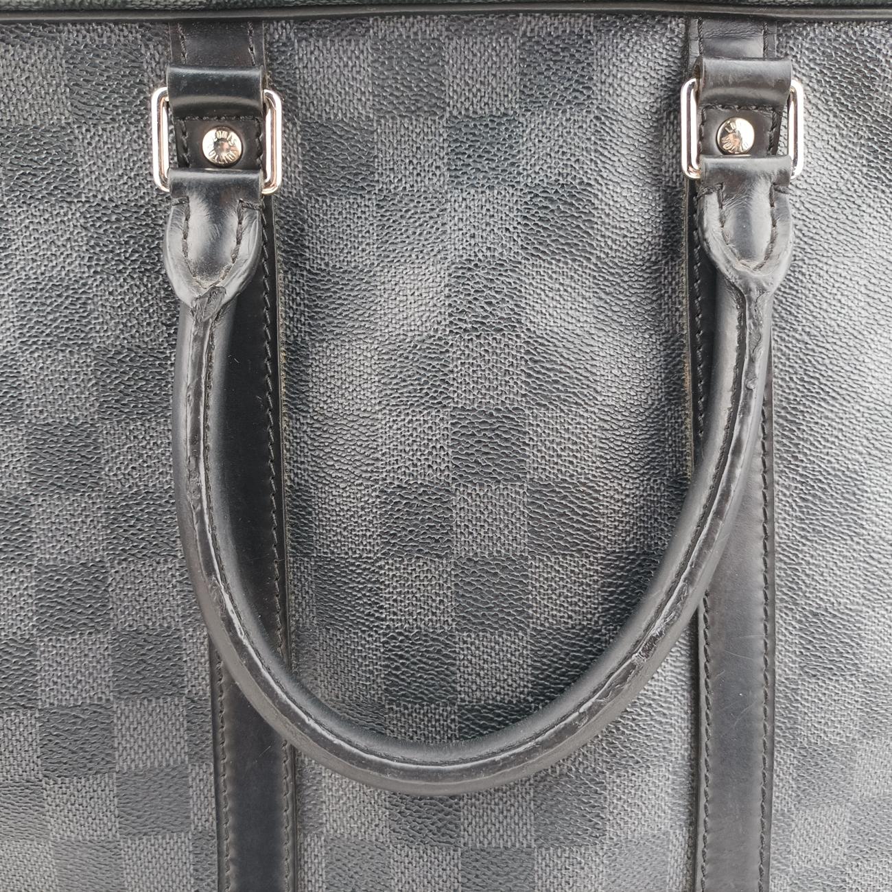 Porte Documents Voyage Noir Damier Graphite RI4123