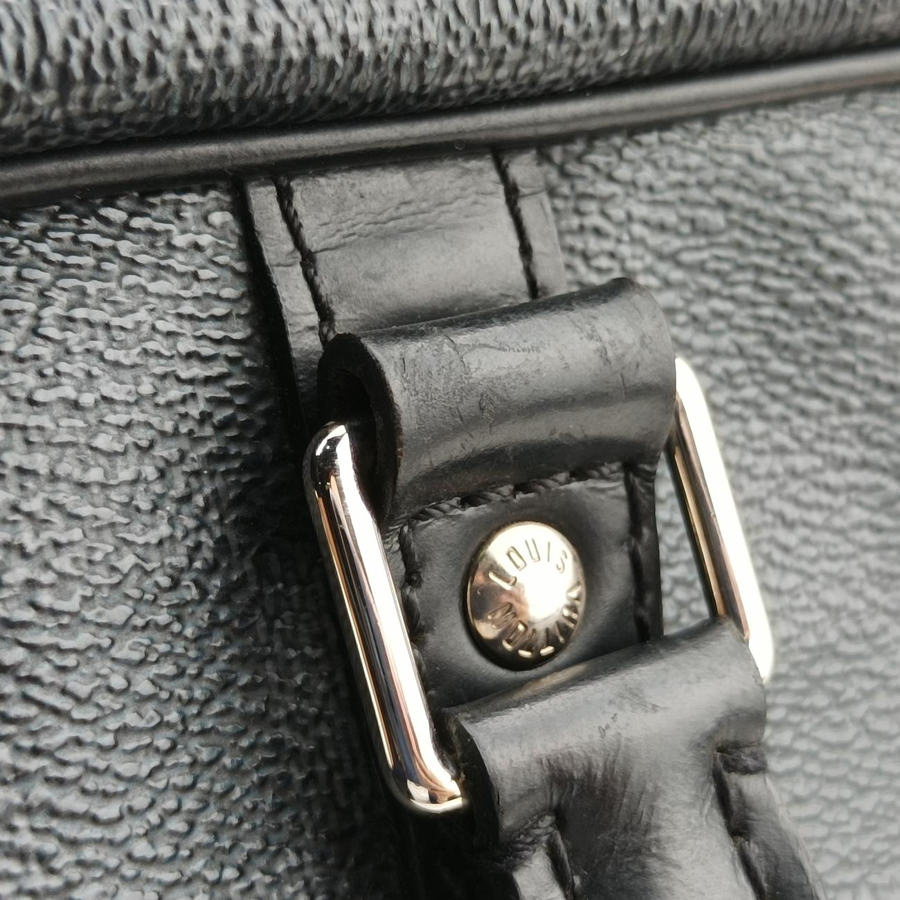 Porte Documents Voyage Noir Damier Graphite RI4123