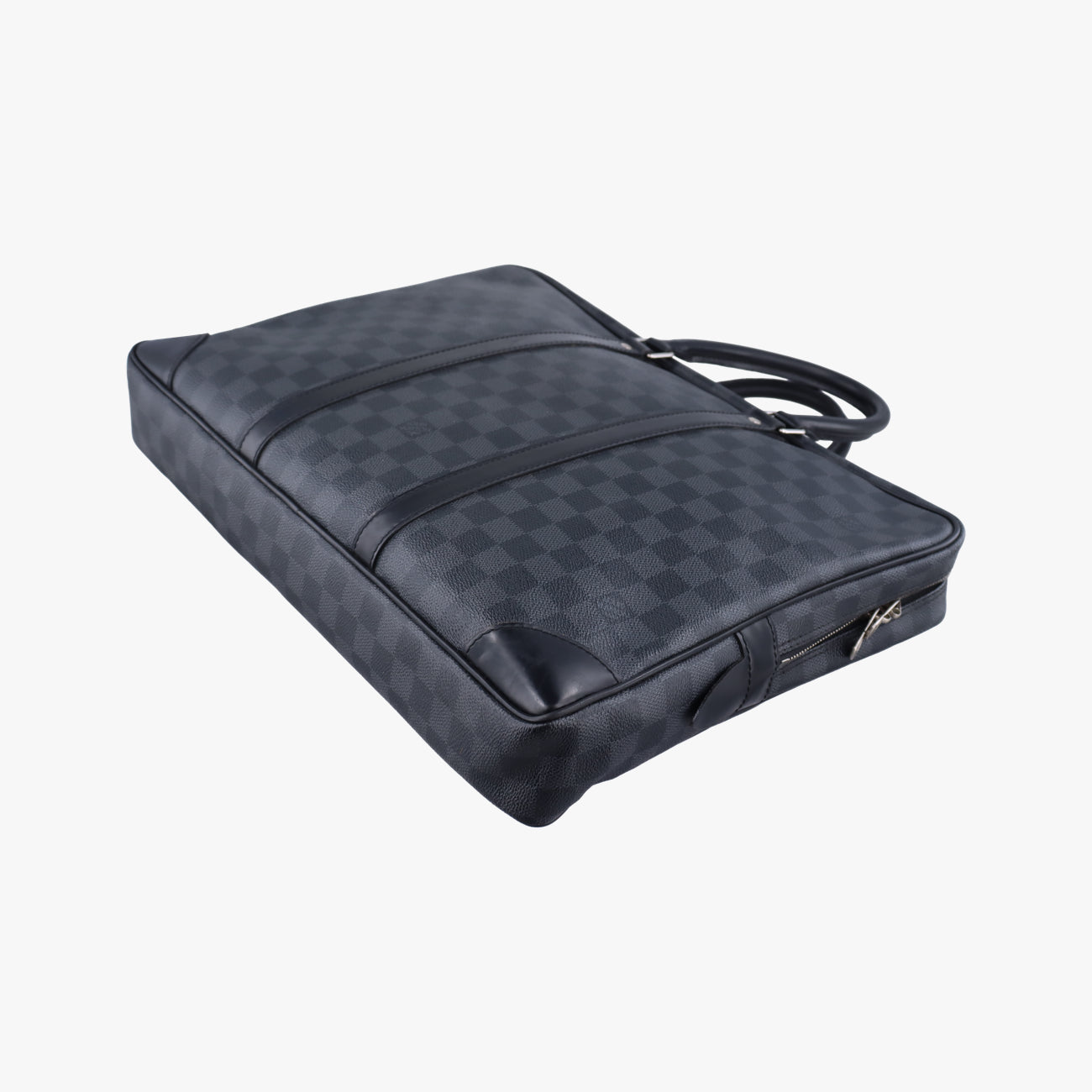 Porte Documents Voyage Noir Damier Graphite RI4123