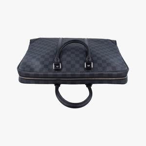 Porte Documents Voyage Noir Damier Graphite RI4123
