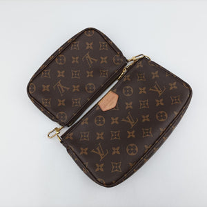 MULTI POCHETTE ACCESSOIRES MARRON×ROSE CLAIRE Monogram Canvas SR4149 SR0220 SR4230