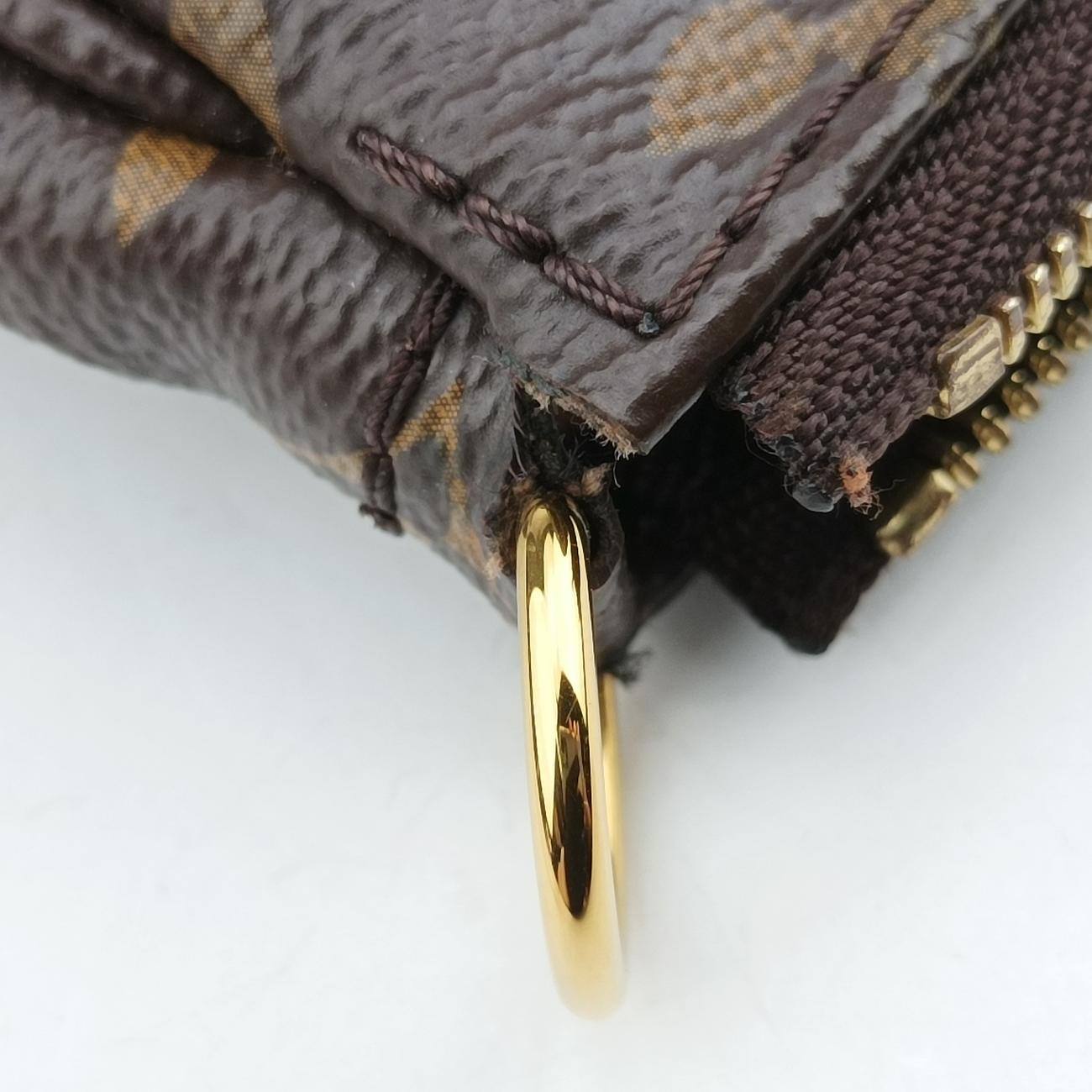 MULTI POCHETTE ACCESSOIRES MARRON×ROSE CLAIRE Monogram Canvas SR4149 SR0220 SR4230