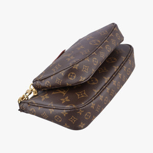 MULTI POCHETTE ACCESSOIRES MARRON×ROSE CLAIRE Monogram Canvas SR4149 SR0220 SR4230