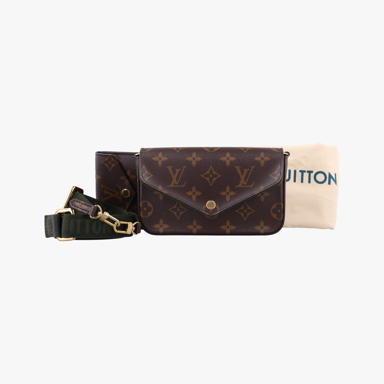 Multi Pochette FéLICIE Brown×Beige Monogram Canvas ICチップ