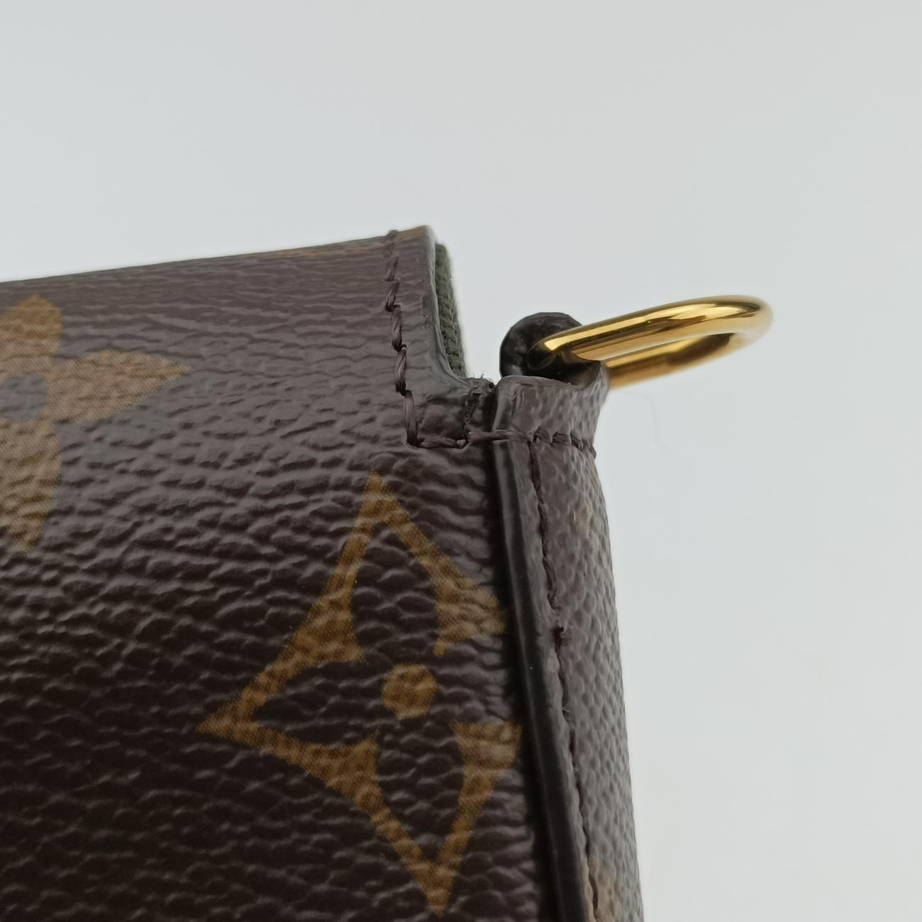 Multi Pochette FéLICIE Brown×Beige Monogram Canvas ICチップ