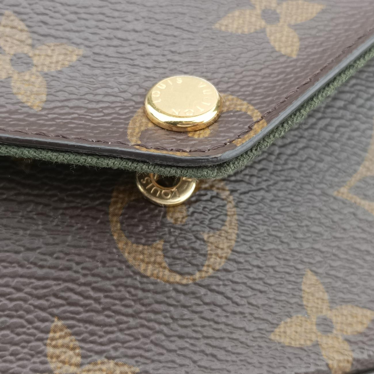Multi Pochette FéLICIE Brown×Beige Monogram Canvas ICチップ
