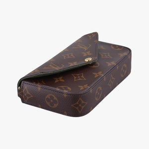 Multi Pochette FéLICIE Brown×Beige Monogram Canvas ICチップ