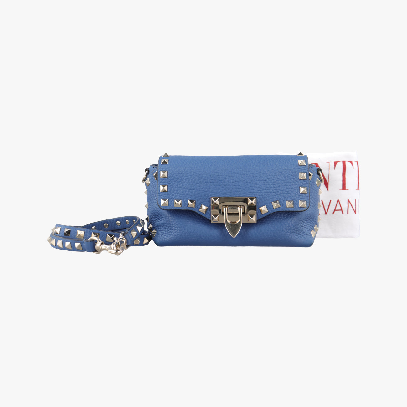 Rockstud Blue Leather