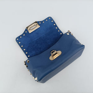 Rockstud Blue Leather