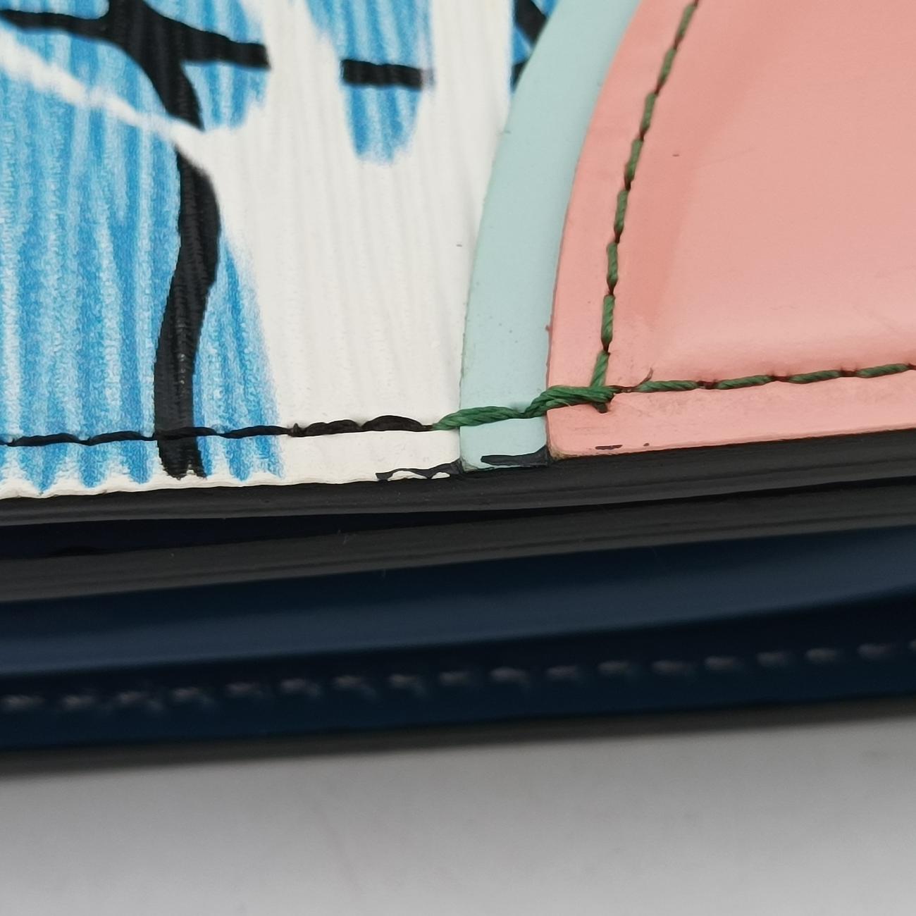 Portefeuille Twist Blue×Multicolour epi SP4135