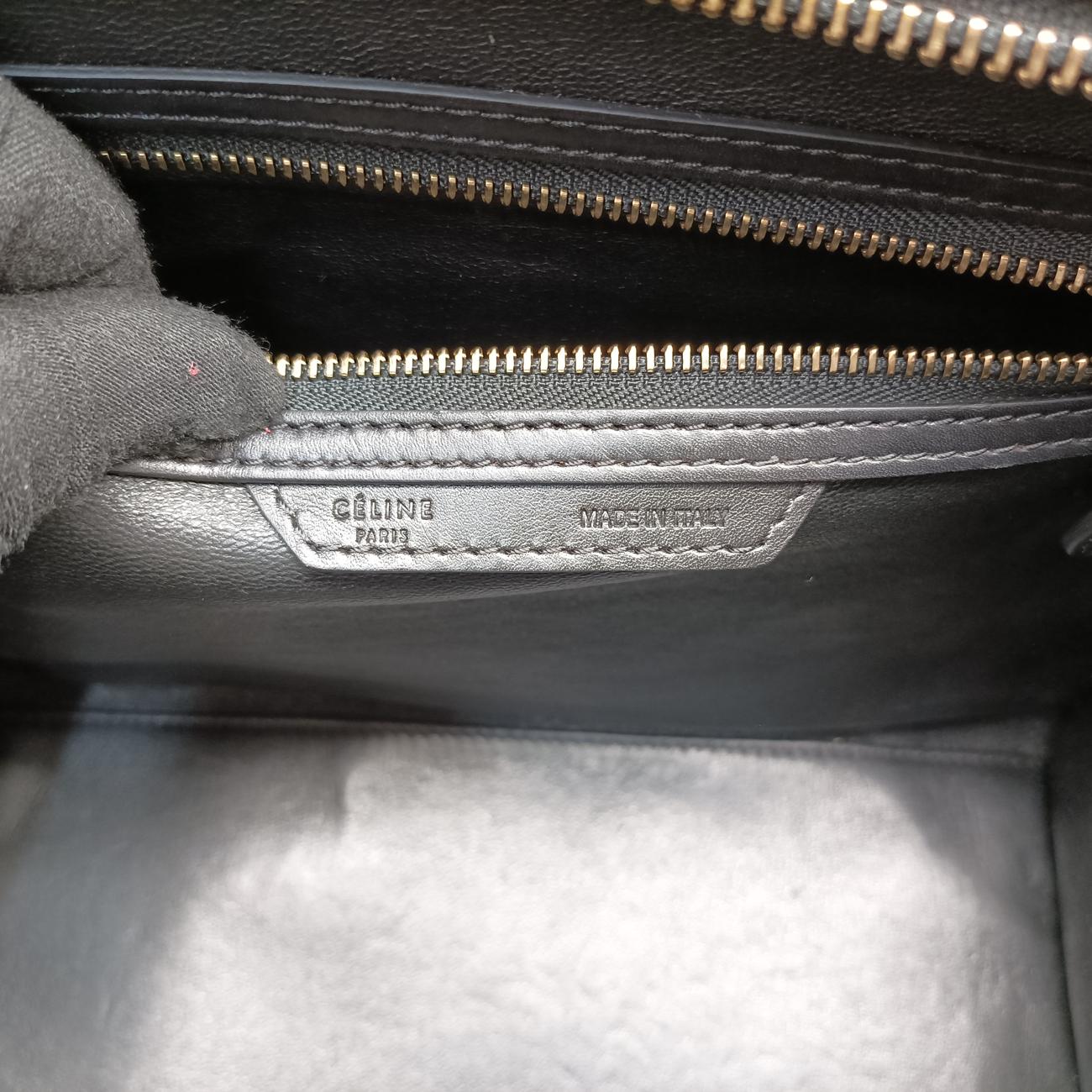Luggage Mini Shopper Black x Beige Canvas ×Leather W-GA-1102