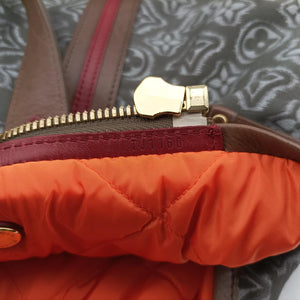 2010 Collection Aviator Gray×Red×Brown Canvas ×Leather TJ1160