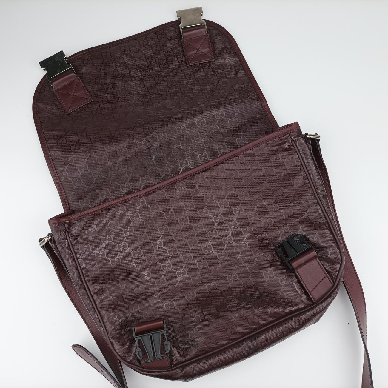 GG Plus Messenger Burgundy PVC coated canvas I7033049