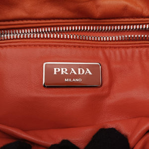 Nappa Bomber Sound Chain Flap Orange lambskin 25