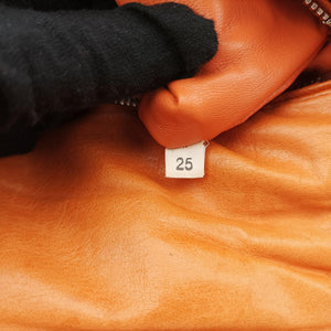 Nappa Bomber Sound Chain Flap Orange lambskin 25
