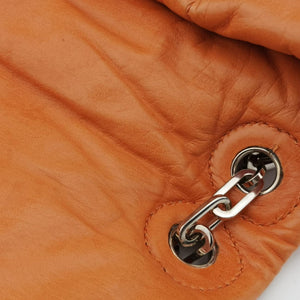 Nappa Bomber Sound Chain Flap Orange lambskin 25