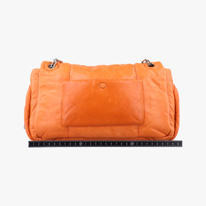 Nappa Bomber Sound Chain Flap Orange lambskin 25