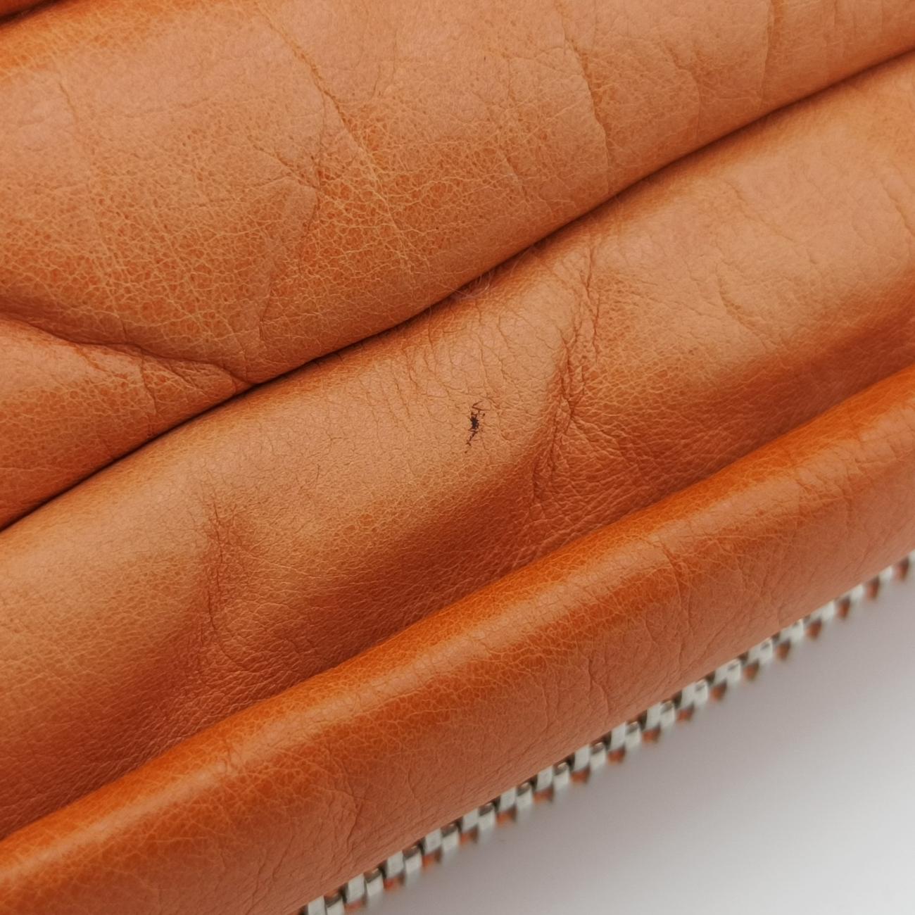 Nappa Bomber Sound Chain Flap Orange lambskin 25