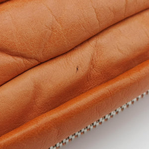 Nappa Bomber Sound Chain Flap Orange lambskin 25