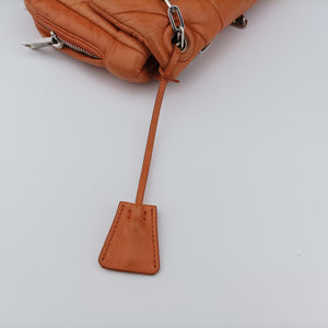 Nappa Bomber Sound Chain Flap Orange lambskin 25