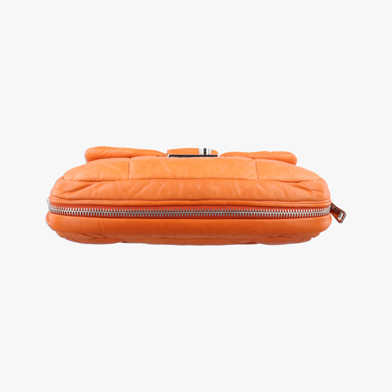 Nappa Bomber Sound Chain Flap Orange lambskin 25