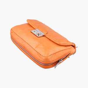 Nappa Bomber Sound Chain Flap Orange lambskin 25