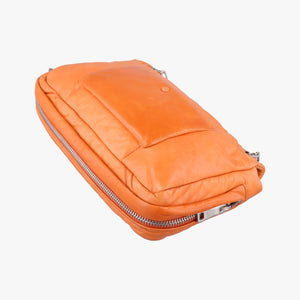 Nappa Bomber Sound Chain Flap Orange lambskin 25