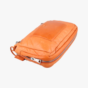Nappa Bomber Sound Chain Flap Orange lambskin 25