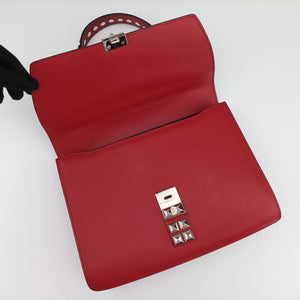 Electra Studded Red Leather x Saffiano leather 25