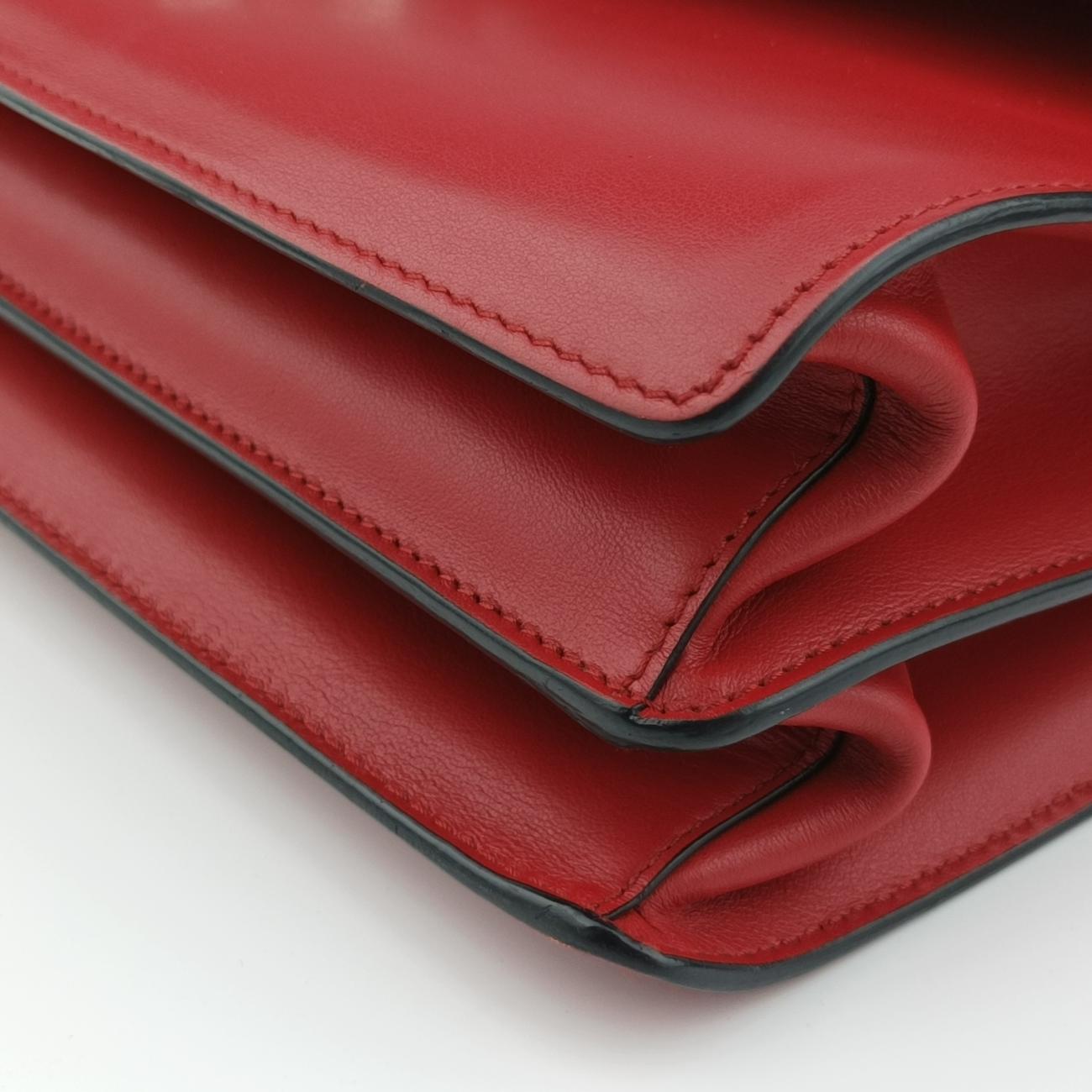 Electra Studded Red Leather x Saffiano leather 25