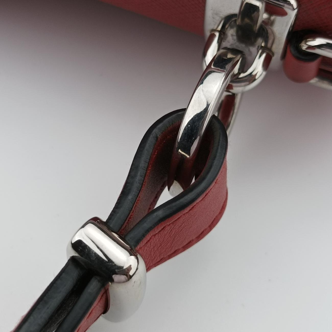 Electra Studded Red Leather x Saffiano leather 25
