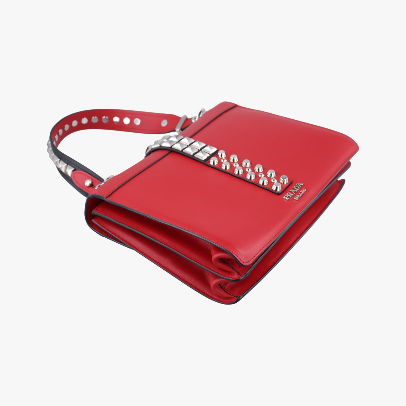 Electra Studded Red Leather x Saffiano leather 25