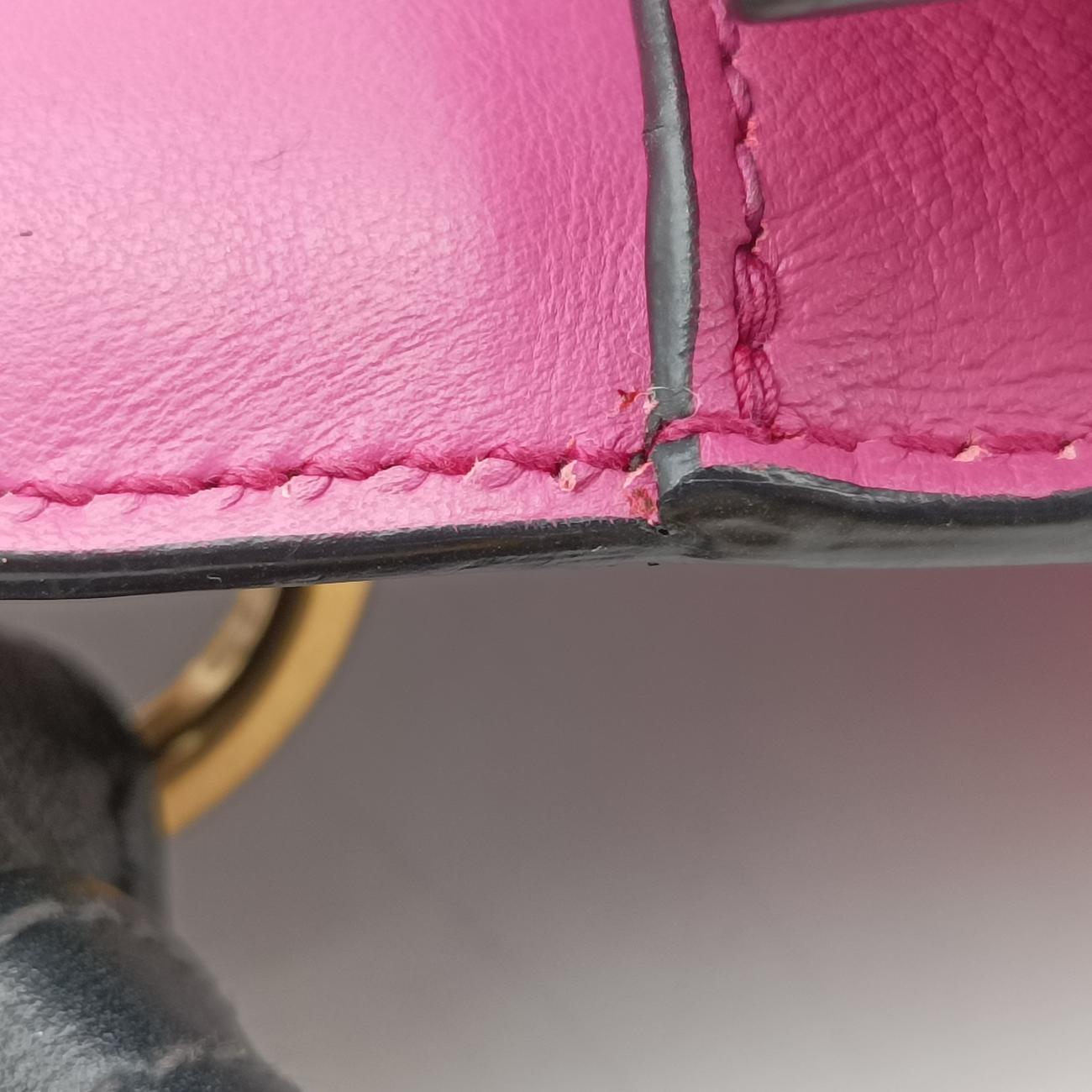 Cahier Pink×Black Leather 25