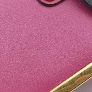 Cahier Pink×Black Leather 25
