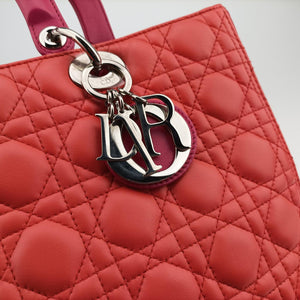 Lady Dior Orange×Pink lambskin 15-BO-0133