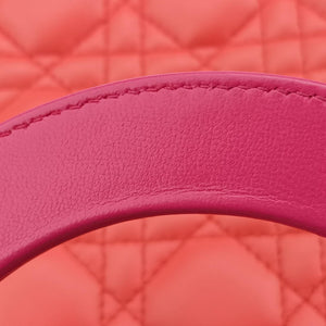 Lady Dior Orange×Pink lambskin 15-BO-0133