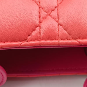 Lady Dior Orange×Pink lambskin 15-BO-0133