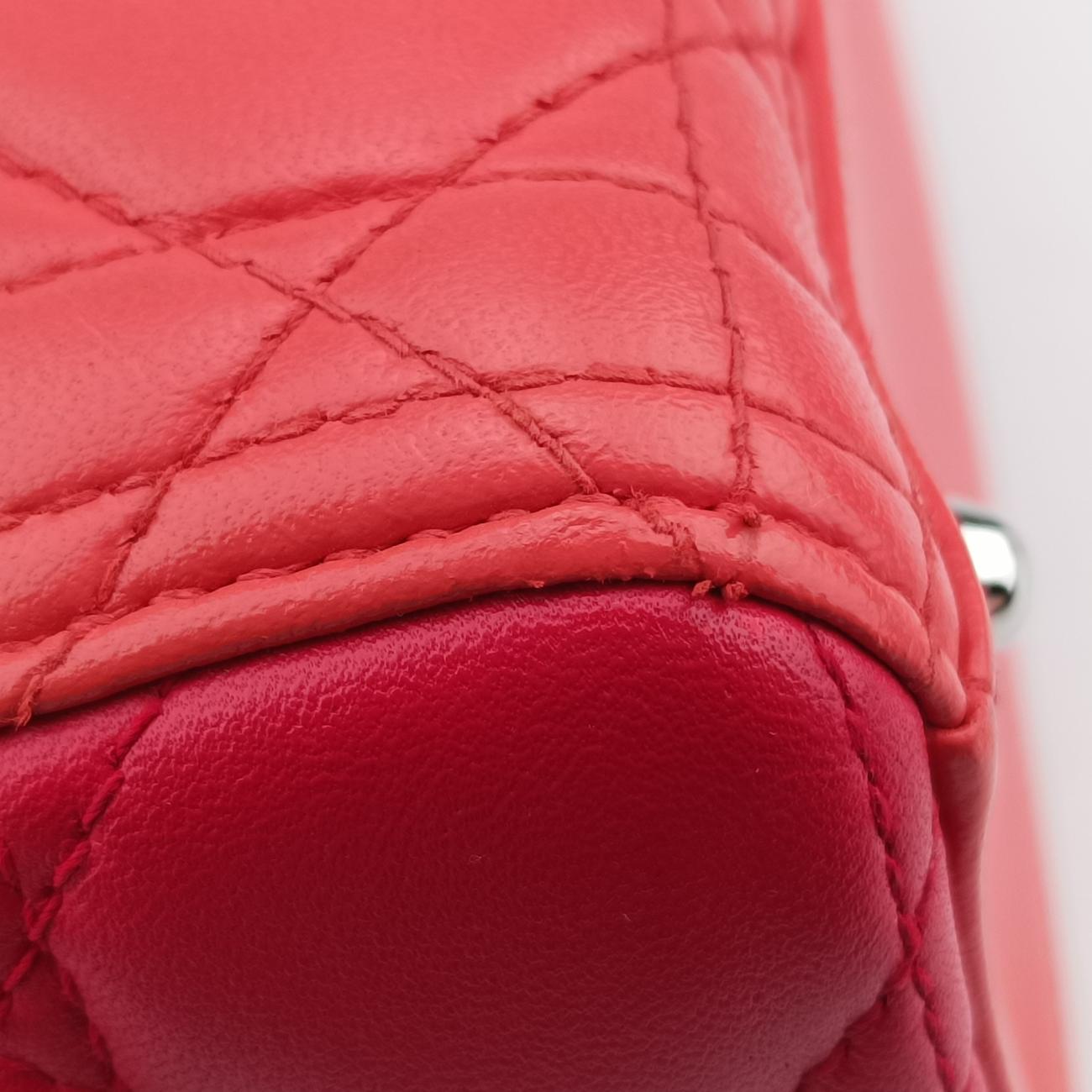 Lady Dior Orange×Pink lambskin 15-BO-0133