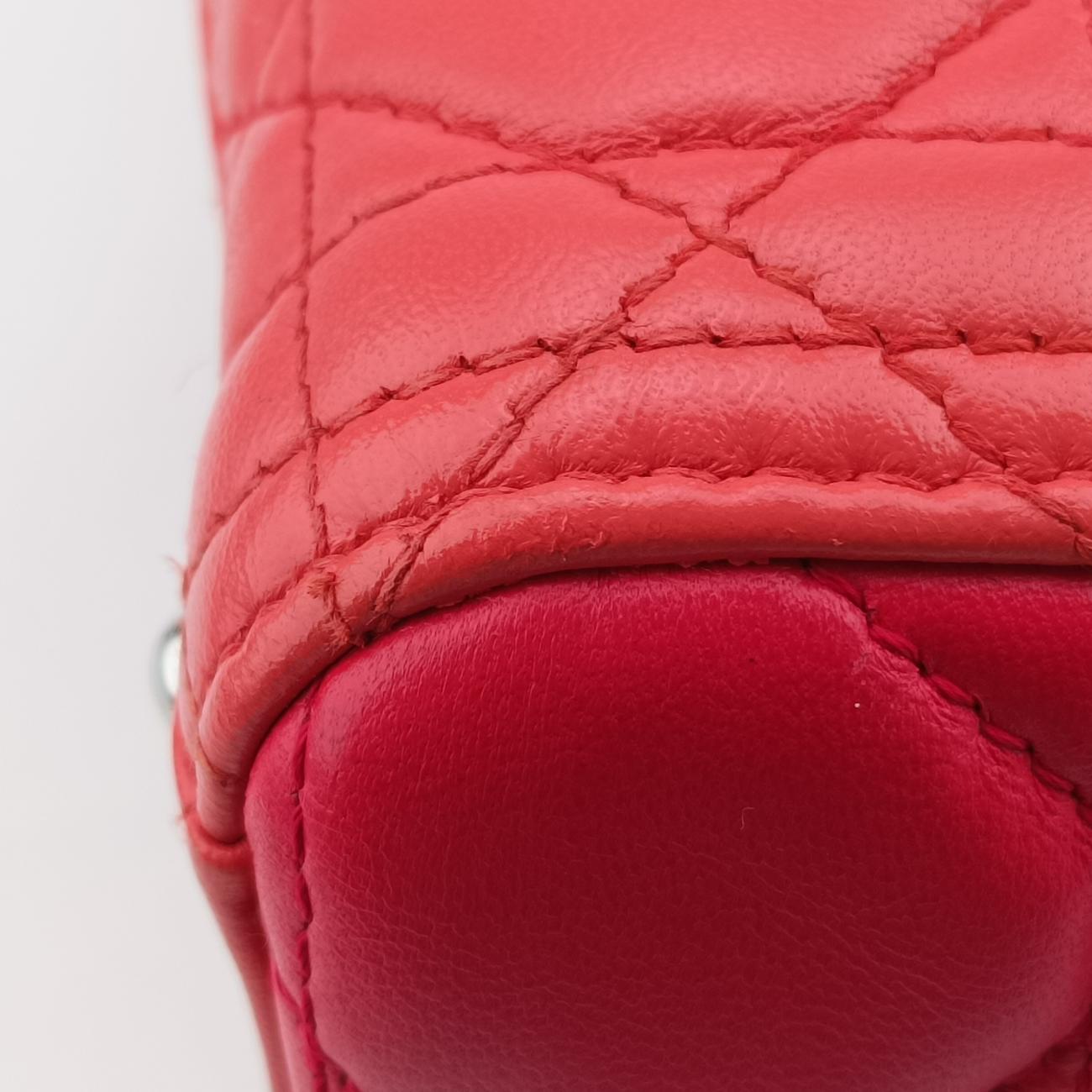 Lady Dior Orange×Pink lambskin 15-BO-0133