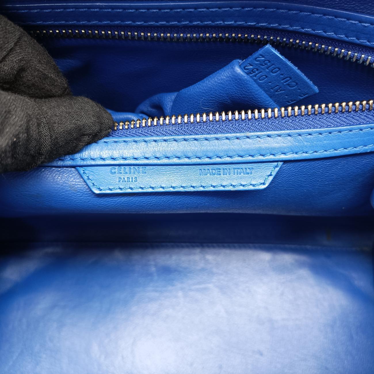 Luggage Mini Shopper Blue Leather F-AT-0162 F-CU-0152
