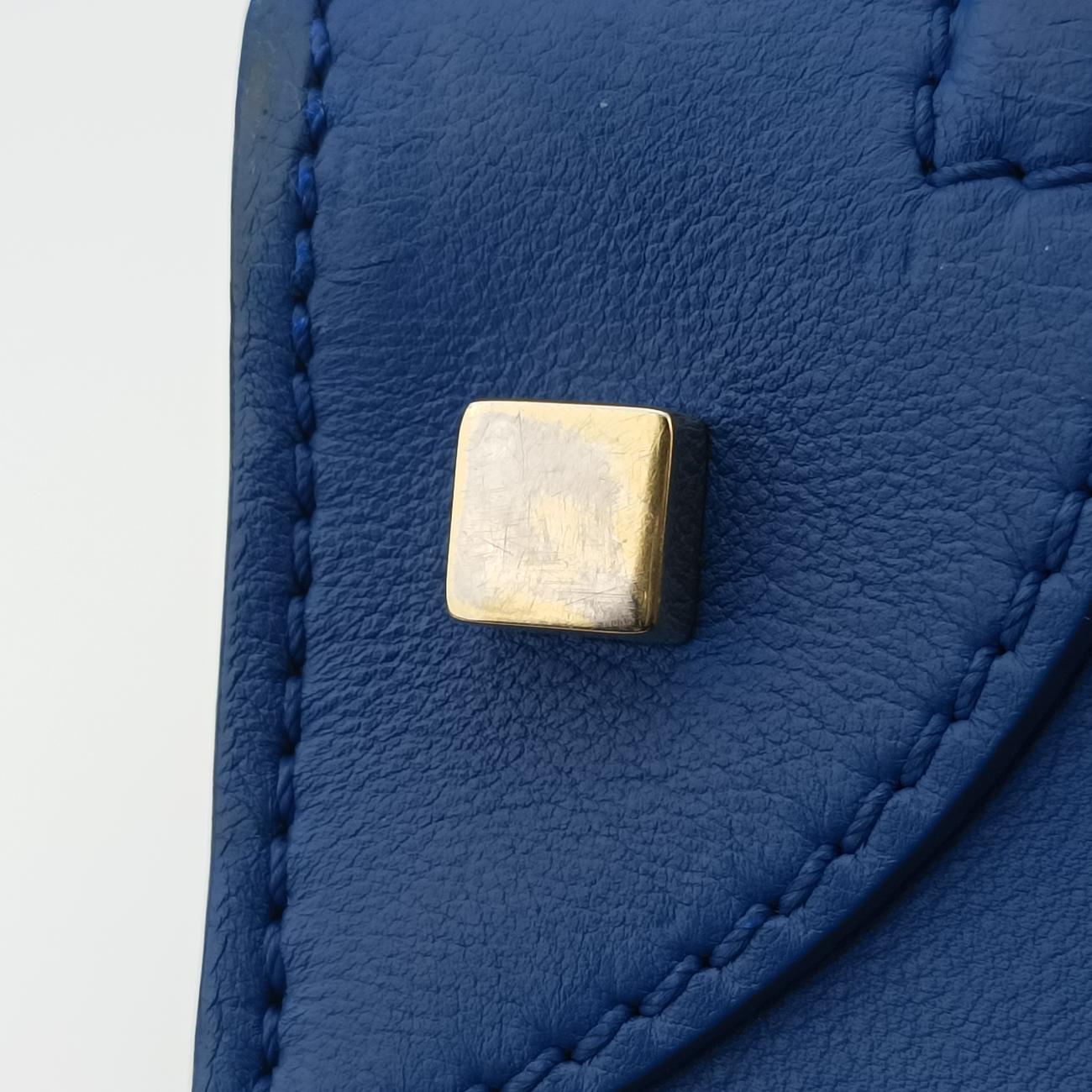Luggage Mini Shopper Blue Leather F-AT-0162 F-CU-0152