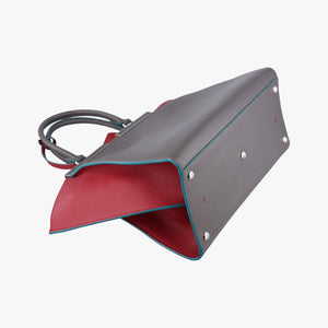 Troyage Trois Jours Gray×Red×Blue Leather 8BH279-5R4 169-8762