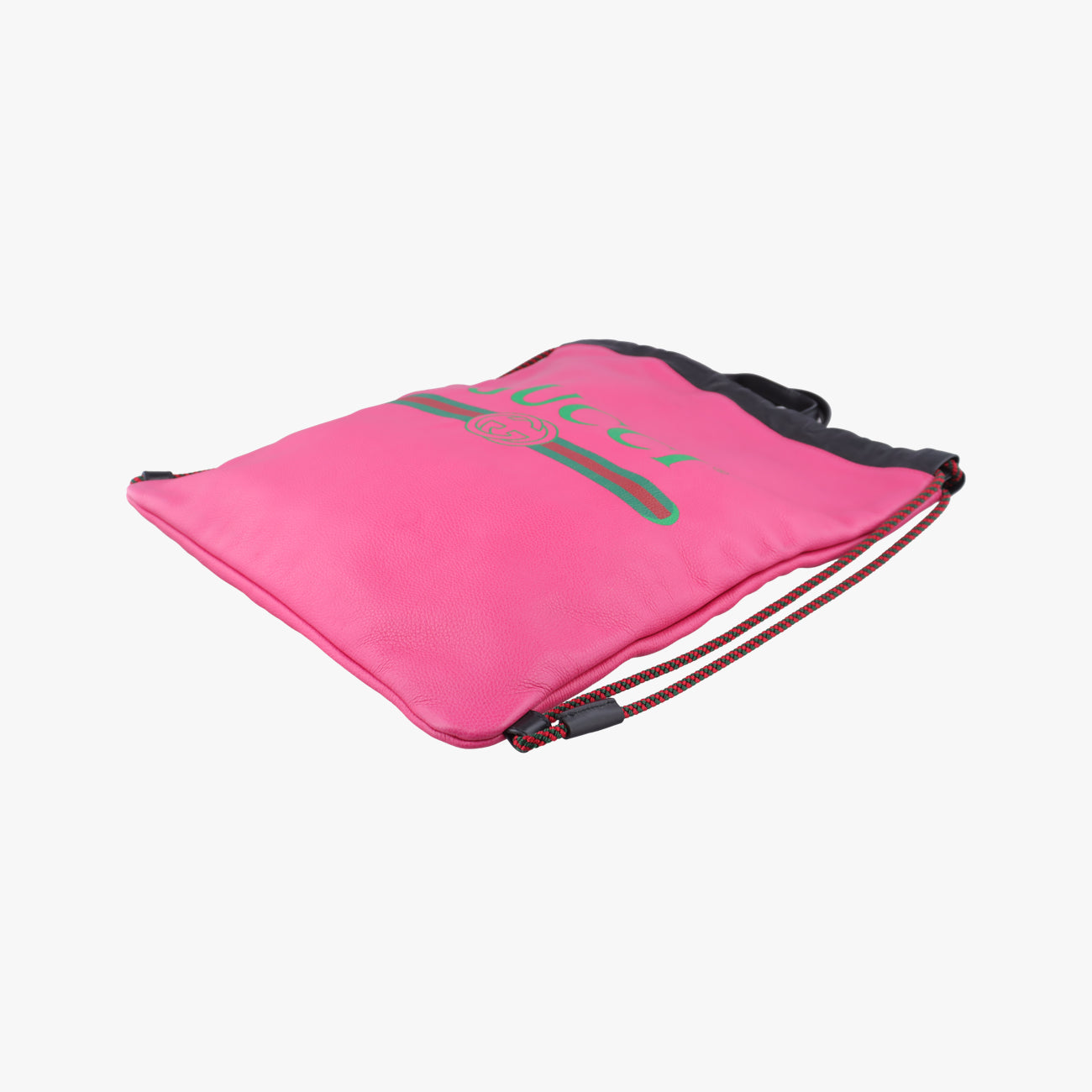 Print Drawstring Rose Leather G024042163