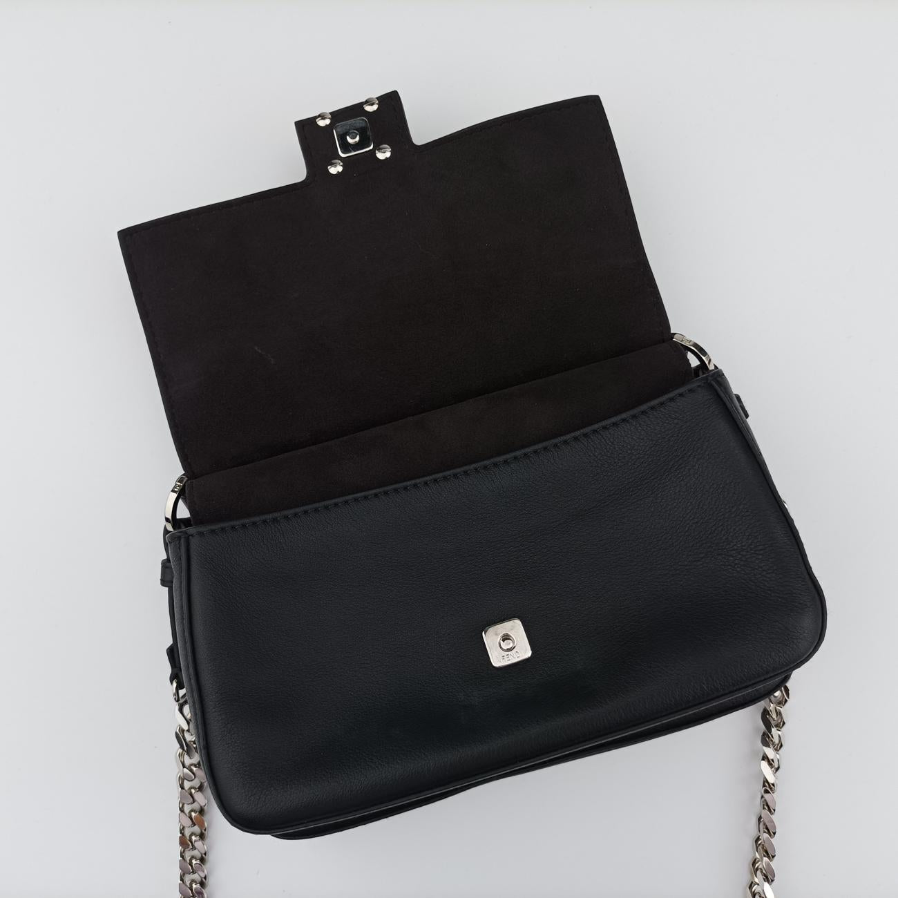 Micro Monster Double Baguette Black×Multicolour Leather 8M0371-SF5-178-8241
